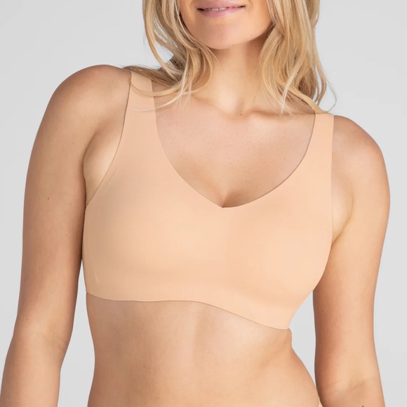 Honeylove Softform Padded Blush Neutral Cream Beige Wireless Bra Size Large - Picture 1 of 9